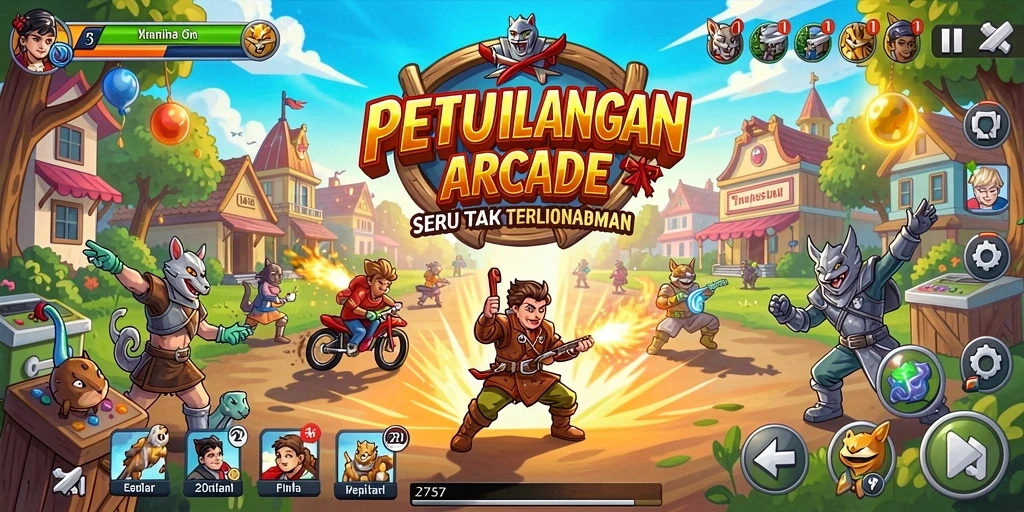 Tampilan gameplay seru dari game Arcade 2757