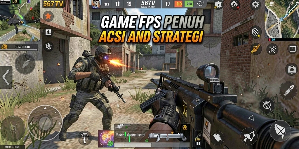 Gameplay FPS yang mendebarkan dan penuh aksi.