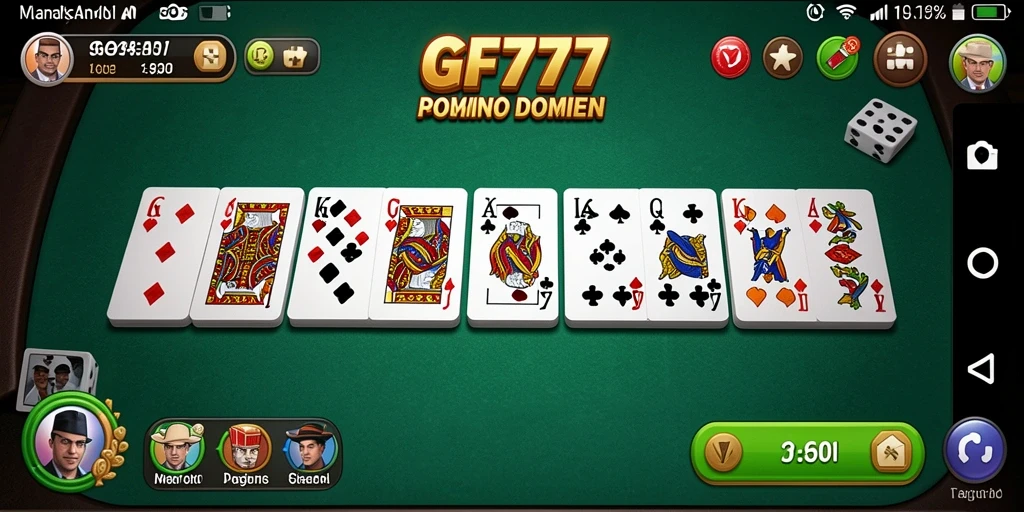 Screenshot gameplay GF777 menampilkan momen seru permainan Domino.