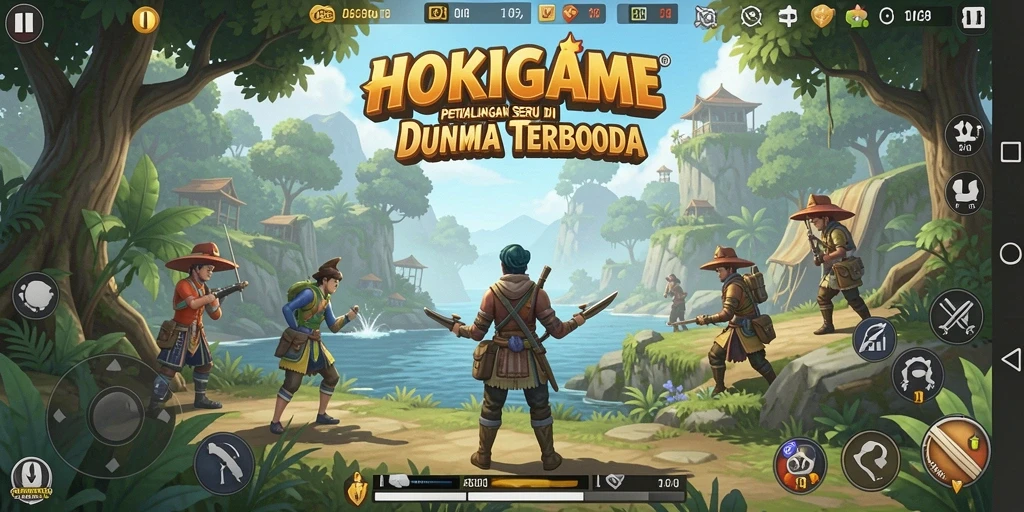 Tampilan gameplay HOKIGAME yang menarik dan dinamis di dunia terbuka.