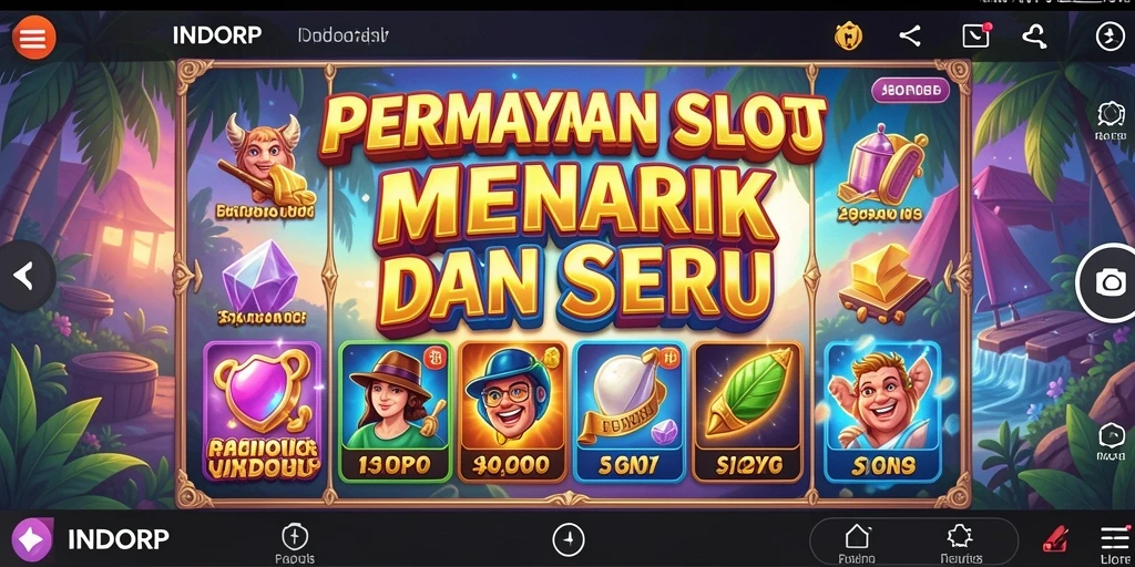Tampilan menarik dari gameplay slot INDORP yang seru dan menyenangkan.