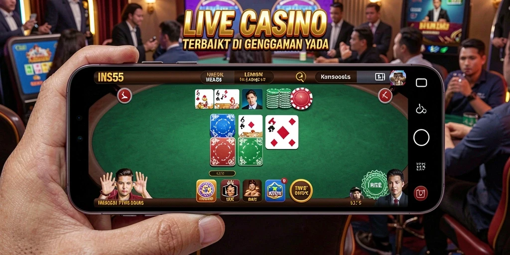 Tampilan gameplay Live Casino INS55 yang menarik dan interaktif.