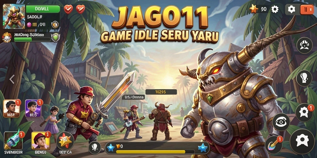 Tampilan screenshot JAGO11 menampilkan karakter yang beraksi dalam gameplay Idle.