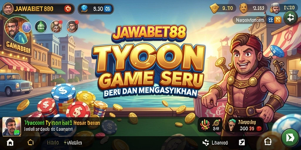 Tampilan gameplay <strong>JAWABET88</strong> yang menarik dengan strategi bisnis yang kompleks.