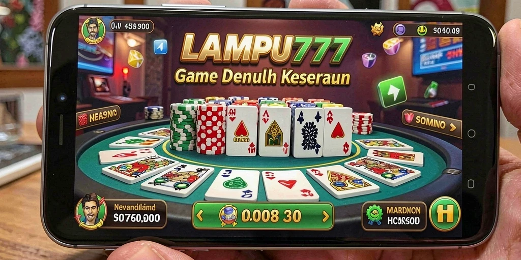 Screenshot gameplay LAMPU777 memperlihatkan keasyikan bermain domino.