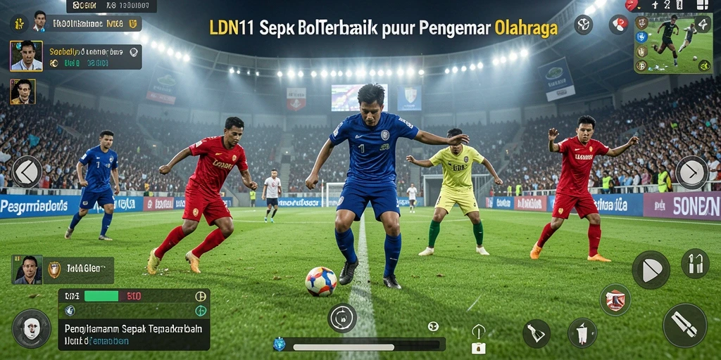 Screenshot LDN11 menampilkan aksi intens dalam pertandingan sepak bola.