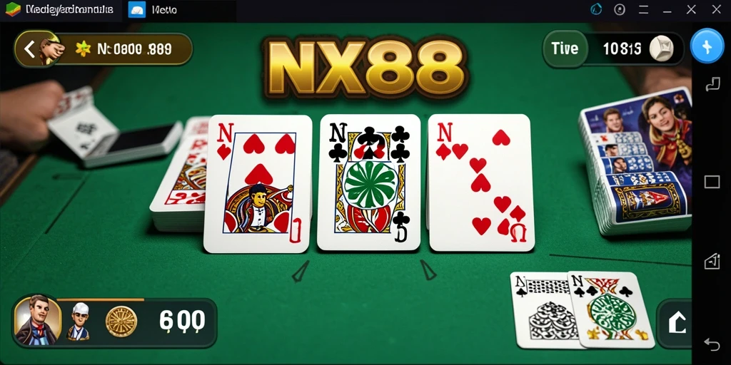 Screenshot utama NX888 menampilkan gameplay domino yang dinamis.