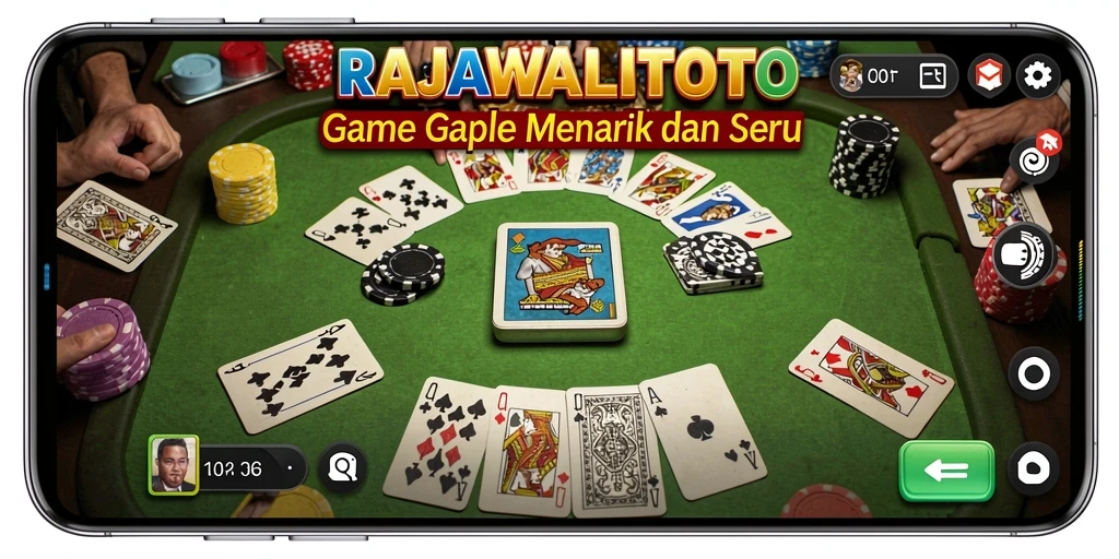 Screenshot gameplay RAJAWALITOTO menampilkan aksi seru bermain Gaple.