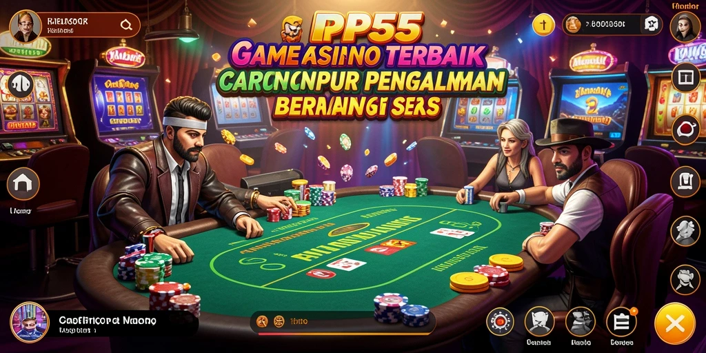 Screenshot RP55 menampilkan gameplay Kasino yang mendebarkan.